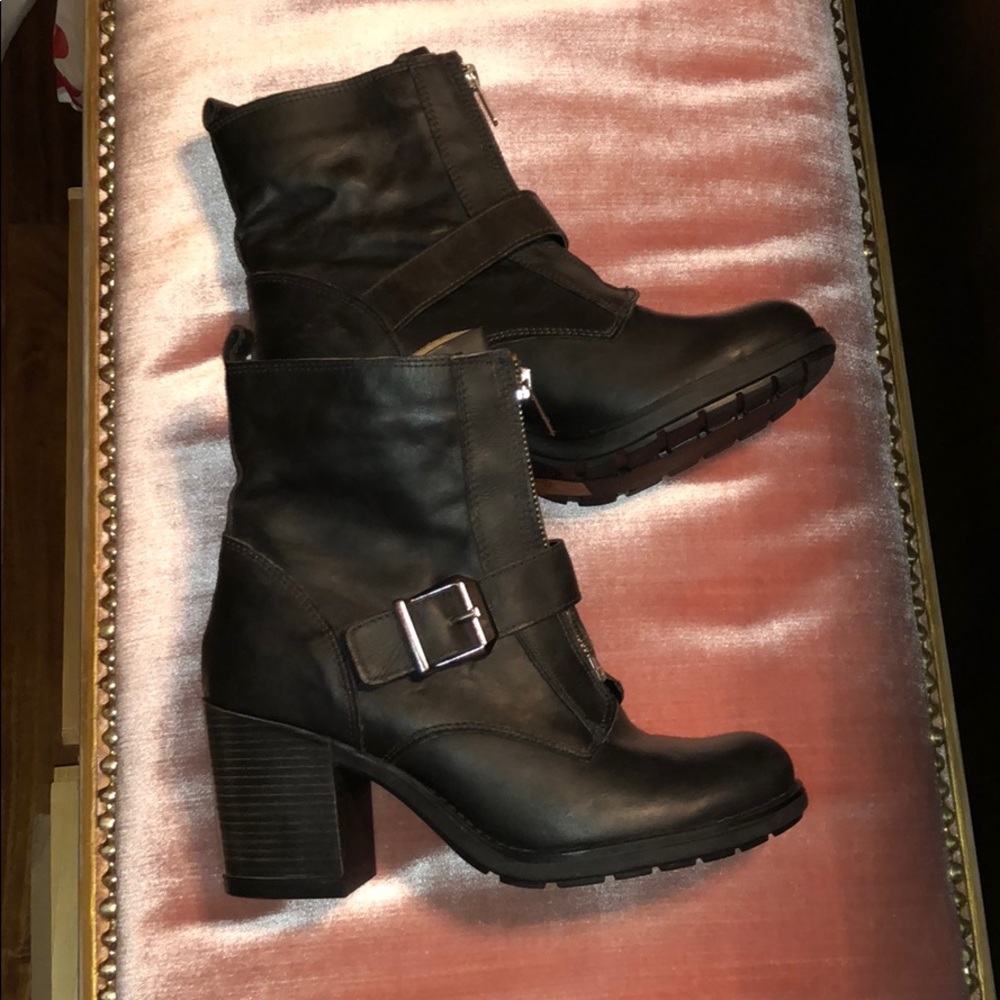 Aldo Jarka Leather Black Ankle Boot US 7.5